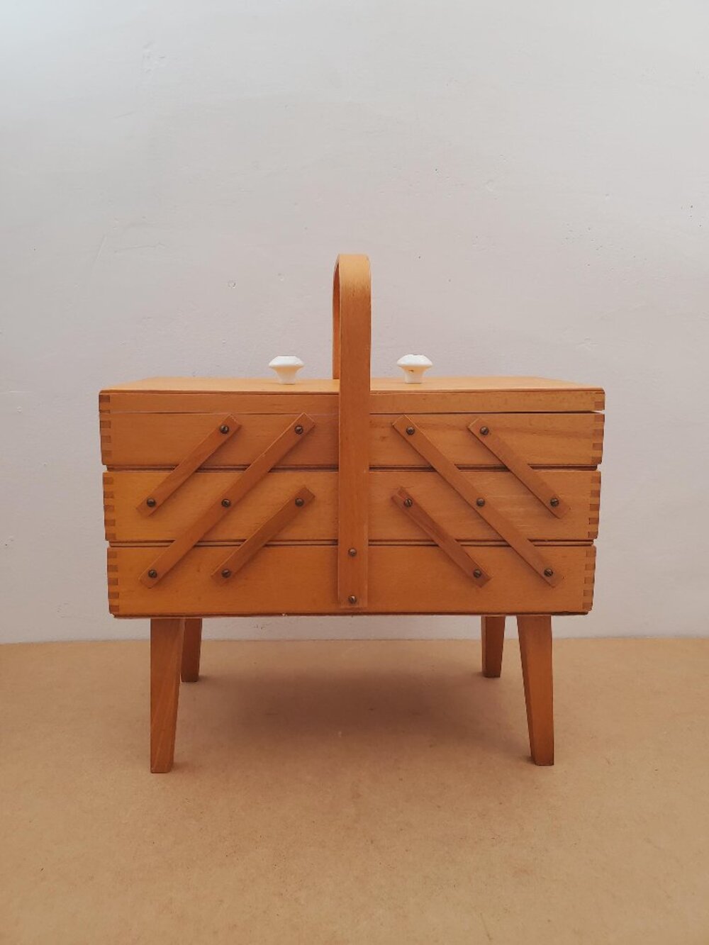 Vintage Wooden Sewing Box/Knitting, tailor shop decor, wooden sewing box,